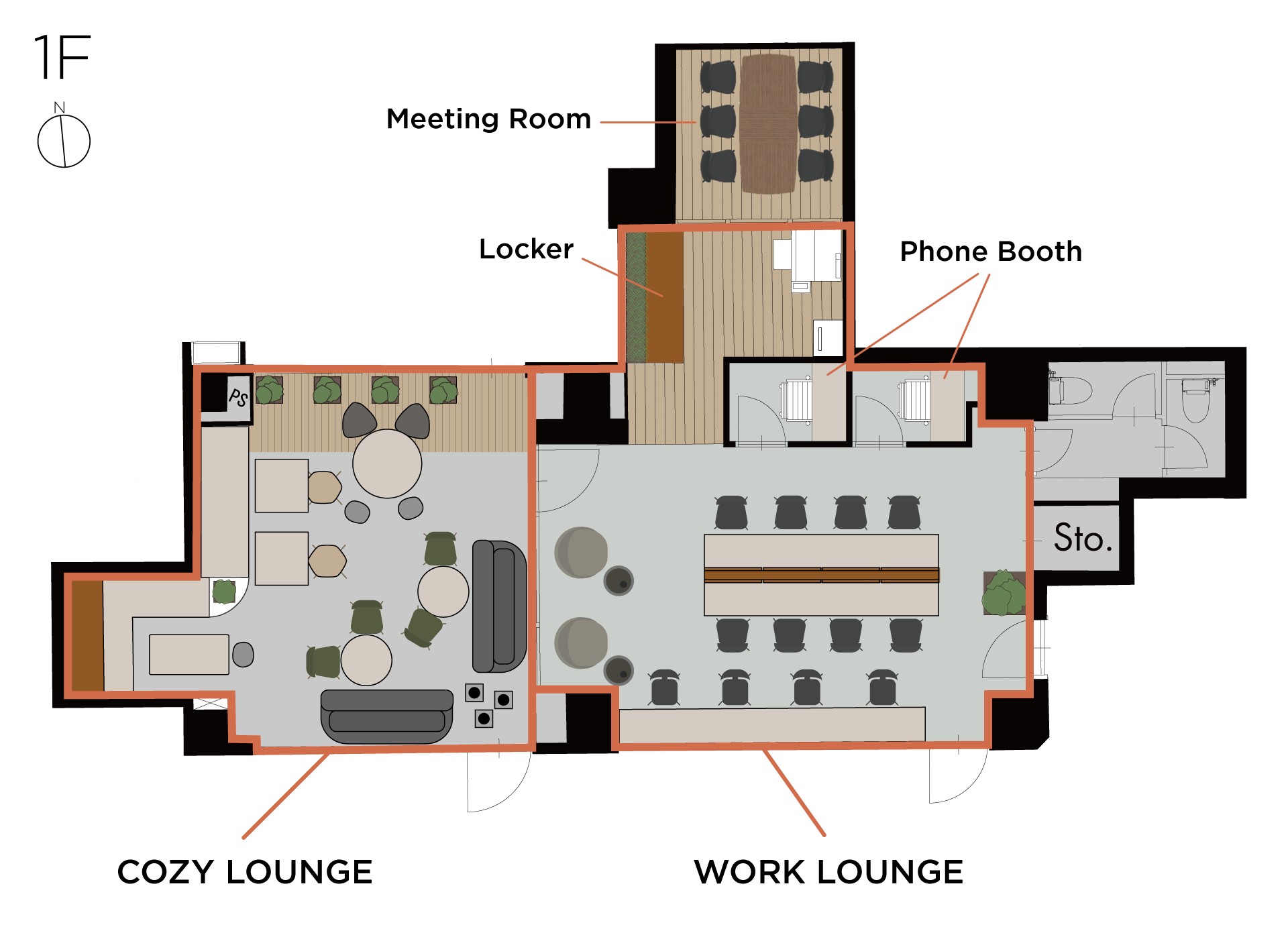 賃貸複合施設CONTRAL nakameguro（コントラル中目黒）の2階図面
