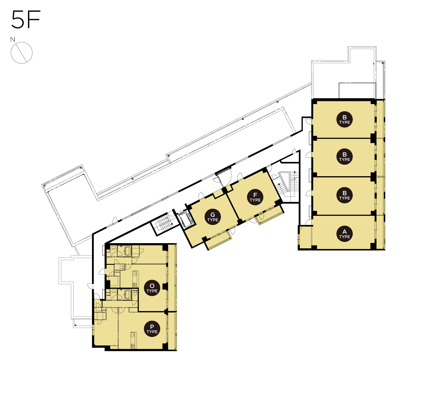 賃貸複合施設CONTRAL nakameguro（コントラル中目黒）の5階図面